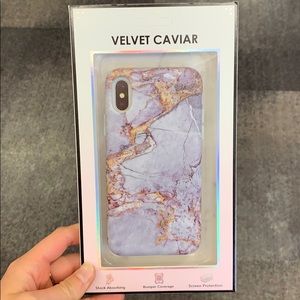 Velvet Caviar Gray & Gold Marble iPhone Case X/XS